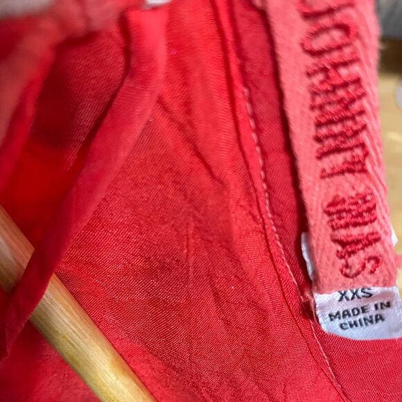 Johnny Was Red Coriander Tasseled Embroidered Blouse Boho Chic C17123 Size XXS - Picture 14 of 15